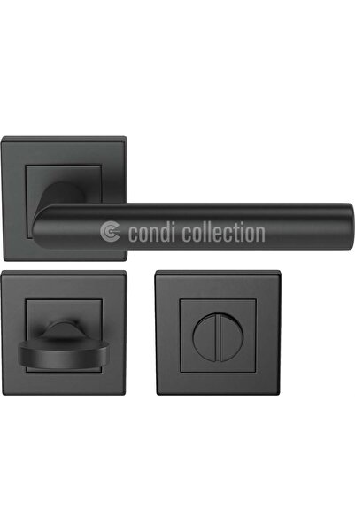 Condi Collection مقبض باب من الفولاذ المقاوم للصدأ باللون الأسود الثابت 101K