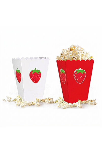 parti pera Çilek Temalı Mısır Kutusu Popcorn 8 Adet