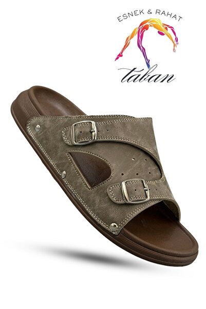 Moda Anna Sermoda men's Slipper - double buckle adjustable Stretchy sole Leat...