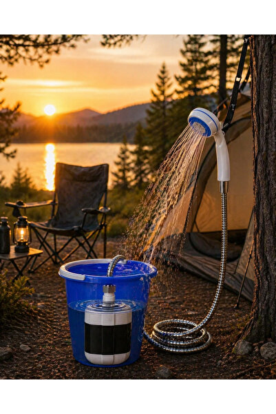 Mestore Camping Shower Portable Outdoor Use Set with Water Pump
