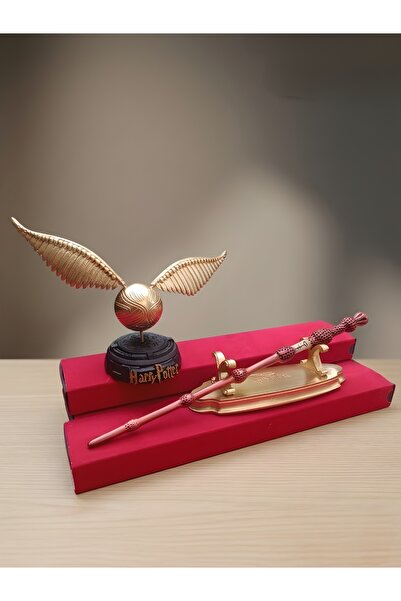 Lemonade Concept Harry Potter Standlı Dumbledore Asası ve Golden Snitch Premi...