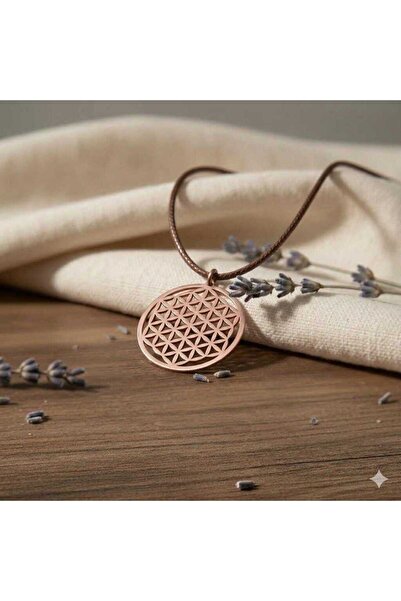 Zib Grips Velvet Copper Yaşam Çiçeği Bakır Kolye El Yapımı Boho Spiritüel Hed...