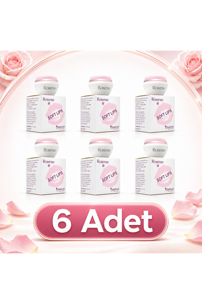 Rosense Soft Lips Dudak Bakım Kremi Vazelini 5 ml - 6'lı Set
