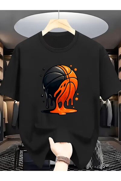 Lider Leather Tricou imprimat. Tricou casual cu mânecă scurtă pentru vară și ...