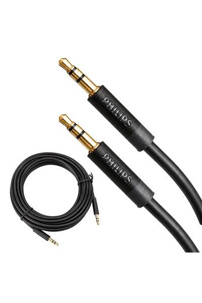 Philips SWR2102S/93 5 Metre 3.5Mm Erkek - Erkek Aux Stereo Ses Kablosu Hi-Fi