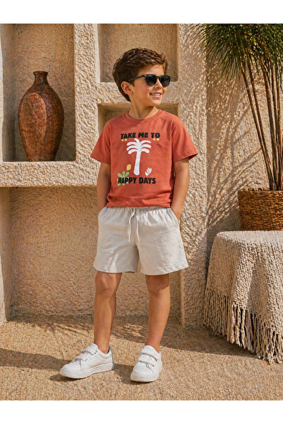 Orca Kids Fashion مجموعة شورتات برتقالية من عمر 4-8 سنوات