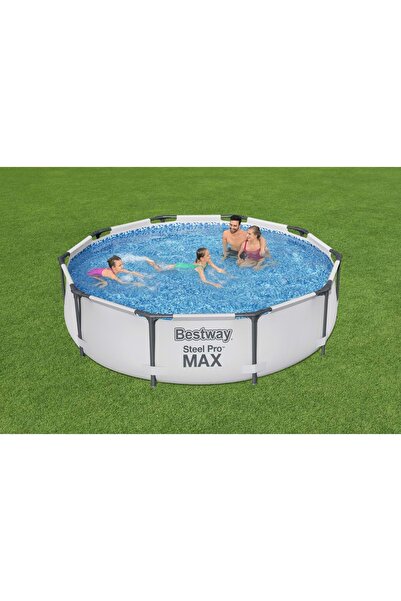 BESTWAY Steel Pro MAX Gölgelikli Yer Üstü Prefabrik Havuz 305cm x 76cm 56406 BW608