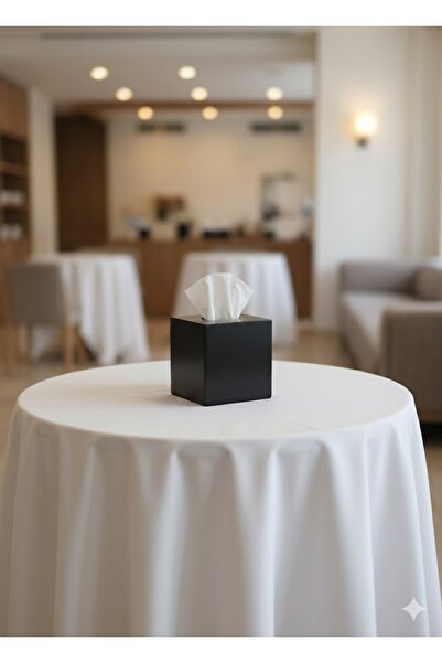 Generic Square Tissue Box Holder Black Color