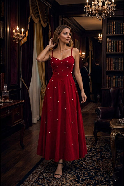 DRESSIFY WOMEN’S FASHION Γυναικείο μακρύ βραδινό φόρεμα από κρεπ με λουράκια,...
