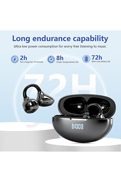 XTRIKE ME Bluetooth 6.0 Kulak Arkası Kablosuz Kulaklık - & 720 Derece Uzamsal Ses - 45 Saat Şarj Süreli Suya Dayanıklı Sporcu Kulaklığı