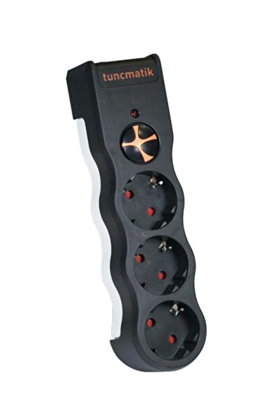 Tunçmatik TSK19010 حماية الطاقة ثلاثية Powersurge Black 1050 JOULE