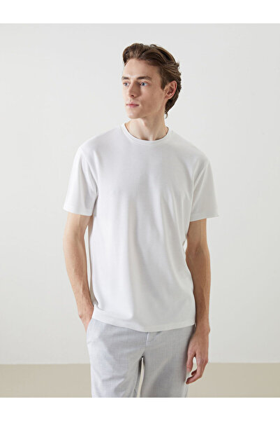 LC Waikiki Nevavm with a Difference Oval Collar Short Sleeve Men's T-Shirt