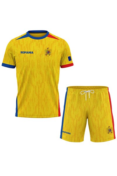 OEM Compleu tricou si pantaloni scurti pentru barbati Romania S111
