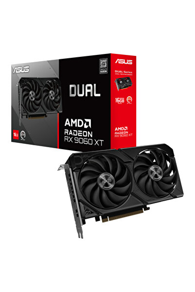 ASUS DUAL-RX9060XT-16G, 16Gb, 128Bit, GDDR6, 1xHDMI, 2xDP, GAMING Ekran Kartı