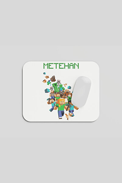 Morinna İsme Özel Minecraft Temalı Dikdörtgen Mouse Pad 23x19cm MP-02 (isim i...