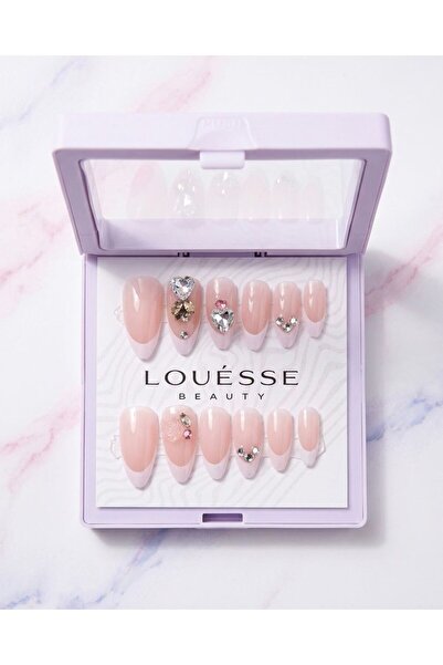 Louesse Beauty Louésse Crystal Kiss Takma Tırnak 12’li – Pembe French Kalp Ta...