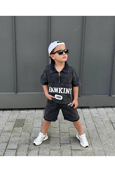 MİNİK DÜŞLER Set pantaloni scurți din denim pentru băieți
