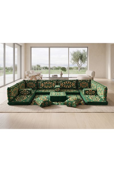 FEYZA DECOR HOME Şark Köşesi Takımı Yörük Desenli