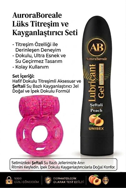 AuroraBoreale Premium Şeftali Lubricant Kayganlaştırcı Jel Titreşimli Aksesua...