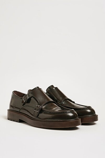 Faruk balkanas Bruno Model Genuine Leather Eva Sole Buckle Casual Shoes