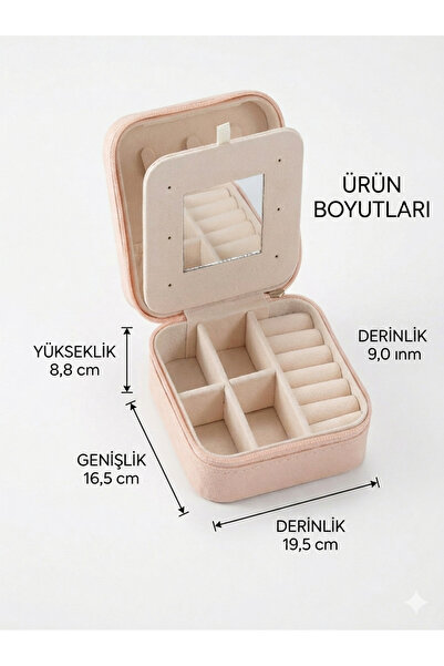 mucize MİNİ Seyahat Takı Kutusu Düzenleyici Aynalı Taşınabilir Takı Saklama K...