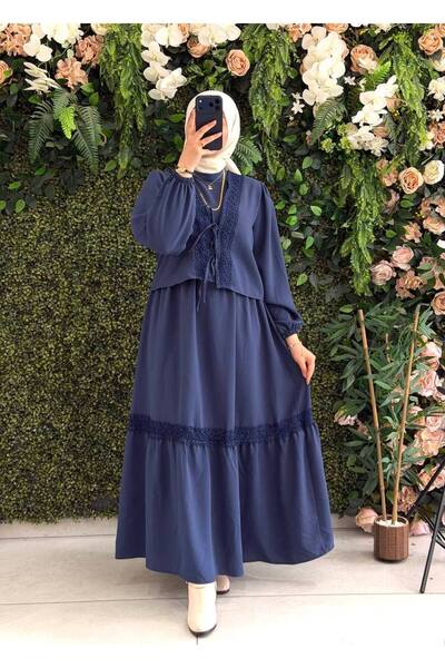 Moda Fatma Linda Krep Elbise