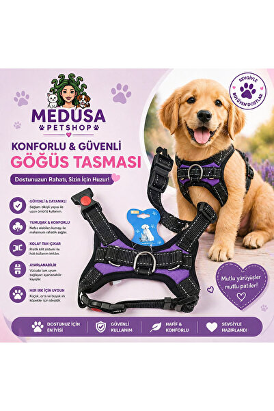 MEDUSA XS Beden küçük ırk köpek ve kedi göğüs tasması