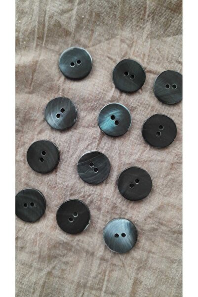 ILERI EUROPE Natural Genuine Pearl Mussel Shell Button 15 mm 12Pcs