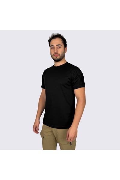 KORDAK Tricou tactic negru - Cu două buzunare pentru șervețele, ce pot fi fix...