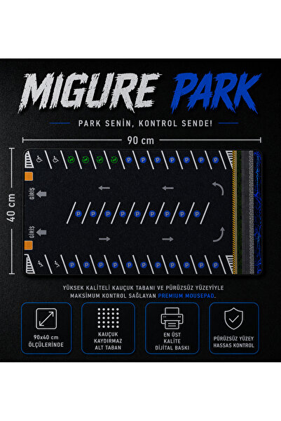 Migure Dioramapad 90x40cm Gaming Mousepad XL Premium Diorama (Çantalı)