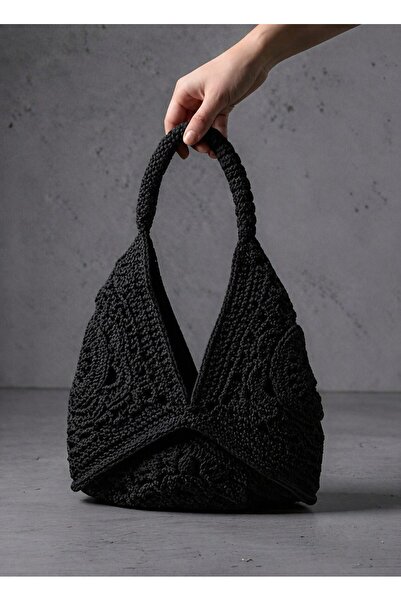 HandmadeAtelier BOHEM TARZ EL YAPIMI MAKROME HOBO ÇANTA