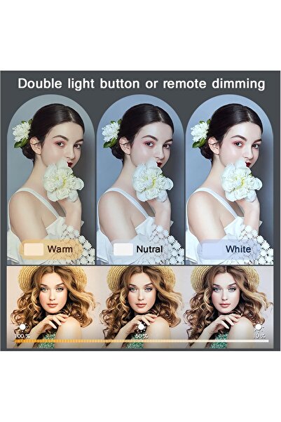 Genel Markalar 2 li PL-26 13 Watt 96 Led 23cm CRI95+ Bicolor 3 Renk Fotograf ve Video Işığı ve 200cm Işık Ayağı Standı