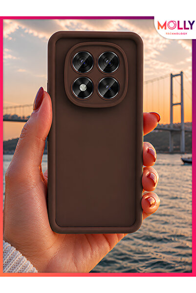 Molly REDMİ NOTE 15 PRO 5G İçin Fallow Brown Kenarları Kalın Pan Silikon Kılıf