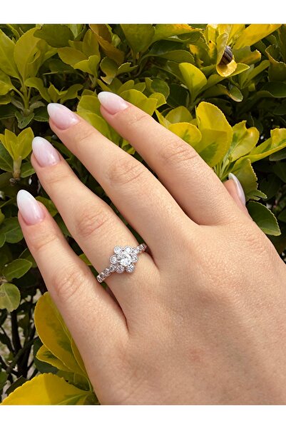 Laviona jewelry Xuping 14k Taşlı Çiçek Yüzük