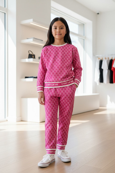 Minimoda Kids Girl's 100% Polyester Printed Suit