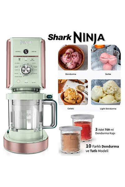 NINJA Profesyonel Dondurma Makinesi 11 Programlı 1200W Aksesuar Paketli BPA İ...