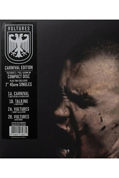 YZY Kanye West & Ty – Vultures - Carnival Edition 2X45'lik Limitli Numaralı Plak