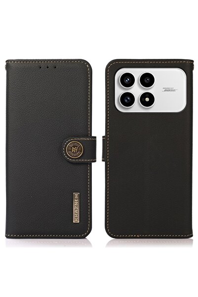 KHAZNEH Δερμάτινη Θήκη Πορτοφόλι Black (Xiaomi Poco F8 Pro 5G)