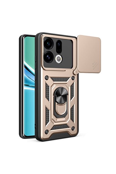 AMORUS Rotary Camera Lid Σκληρή Θήκη με Δαχτυλίδι Gold (Oppo Find X9 5G)