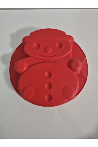 Tupperware قالب سيليكون على شكل رجل الثلج، قالب كيك أحمر