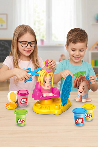 craftivio Art Craft Eğitici Kuaför Oyun Hamuru Seti Makas ve Taraklı Yaratıcı...