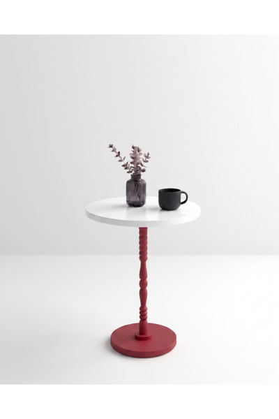 DUDECOR Modern Sehpa Kırmızı Sehpa Modern Salon Sehpası Ofis Sehpası Kırmızı ...