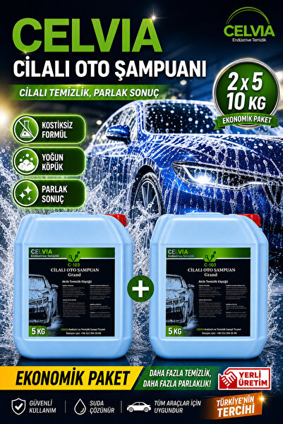 CELVIA Temizlik Oto Şampuan Grand %70 Cilalı C-103 Kostiksiz 2x5 (10KG)