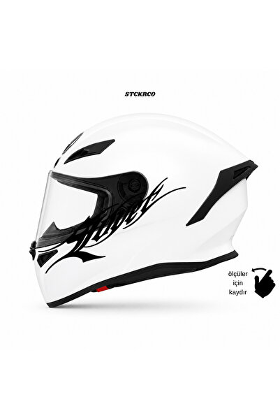 STCKRCO Lover Kask Stickerı | Motor Kask Yanı Sticker | Lover Motosiklet Stic...