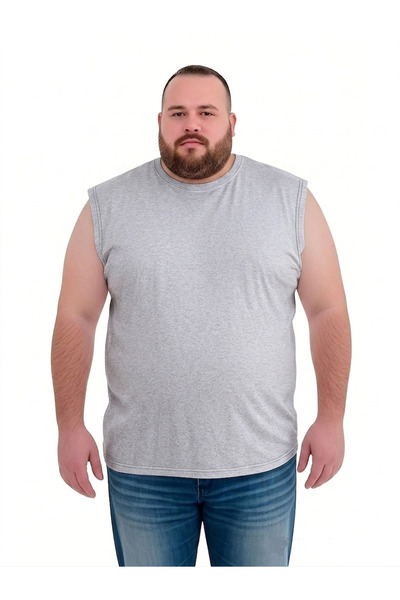 sngl Erkek Büyük Beden Oversize Sıfır Kollu T-shirt 3xl 4xl 5xl 6xl 7xl 8xl 9xl