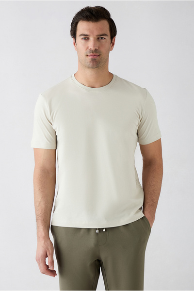 Kiğılı Crew Neck Regular Fit 100% Cotton T-Shirt