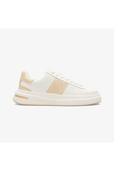 Guess Elba Deri Erkek Beyaz Sneaker