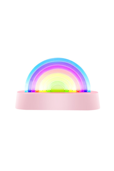 lalarma Lampa de veghe roz - Curcubeu -