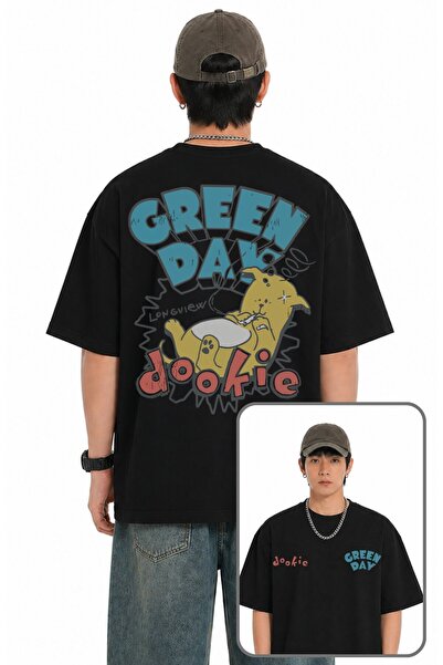 Fuddy Moda Unisex Green Day Dookie majica sa zadnjim printom i okruglim izrez...