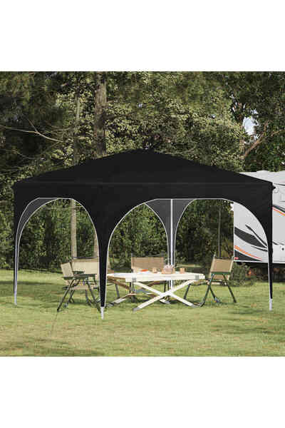 vidaxl Cort de Petrecere Pop-up 290 x 290 x 245 cm Negru